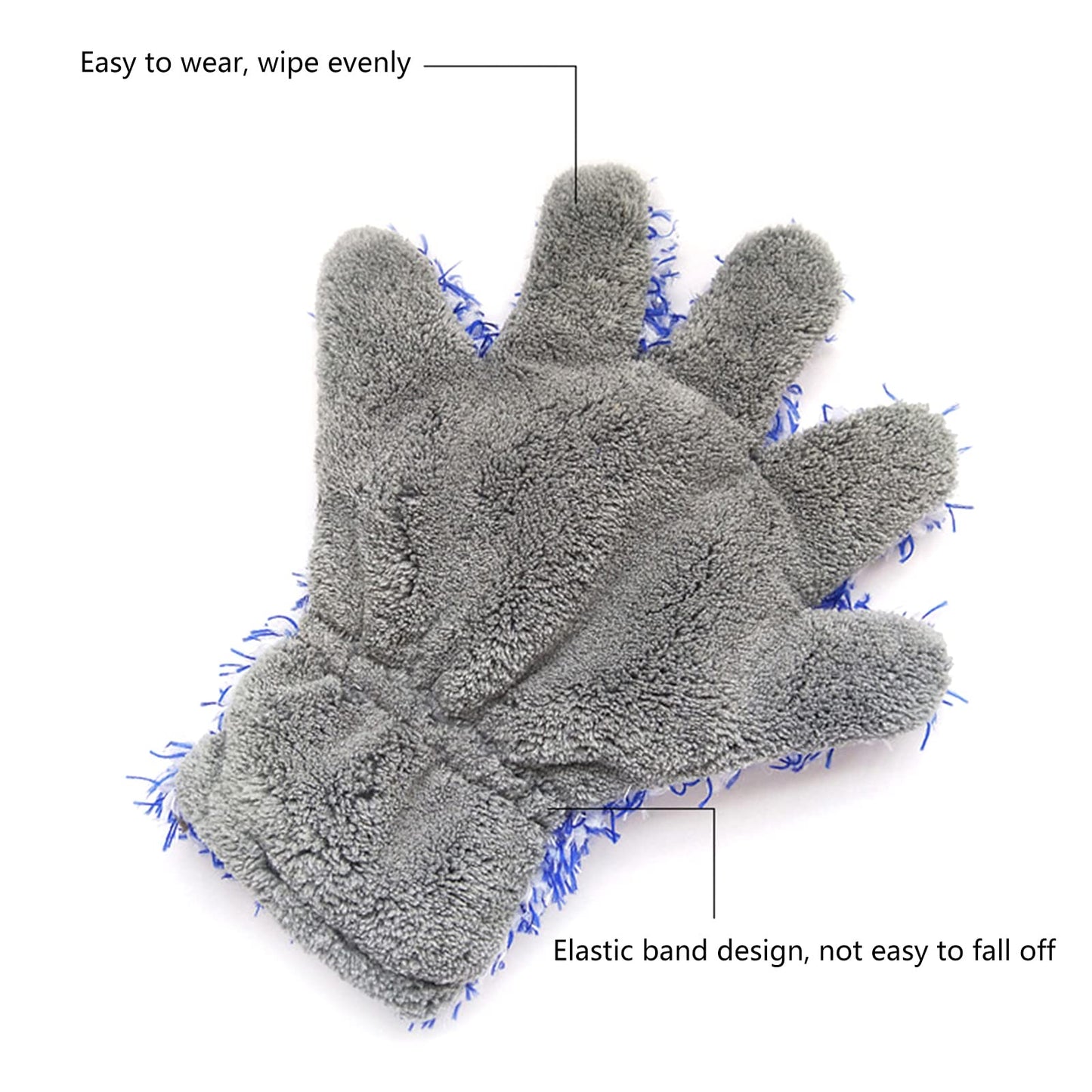 Five-Finger Coral Fleece-Long Hair Mitts | Support OEM&ODM | 28x30cm