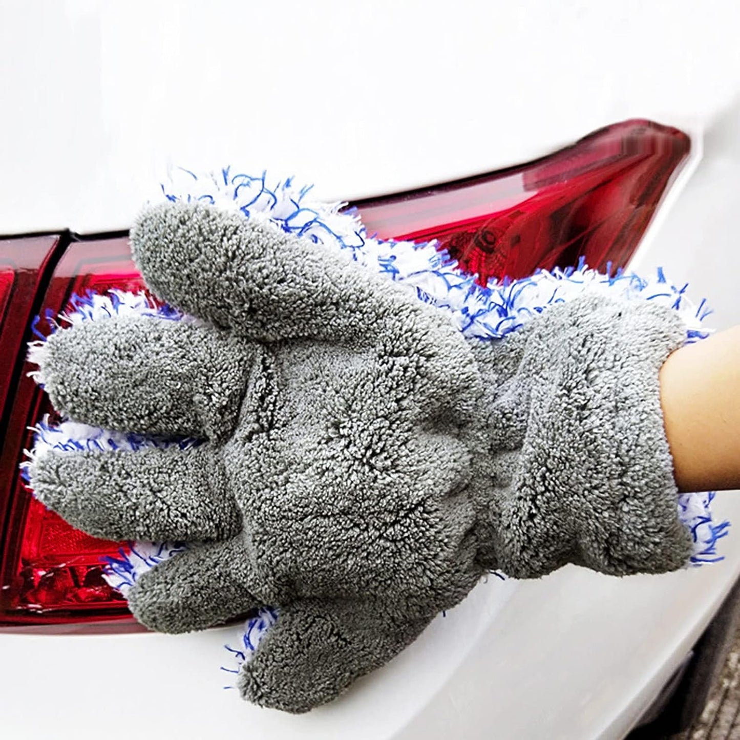 Five-Finger Coral Fleece-Long Hair Mitts | Support OEM&ODM | 28x30cm